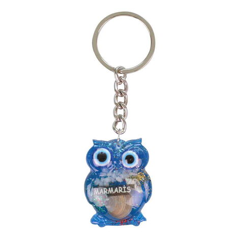 Toptan Marmaris Temalı Şeffaf Polyester Anahtarlık - 12