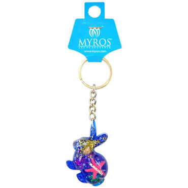 Myros - Marmaris Temalı Şeffaf Polyester Anahtarlık