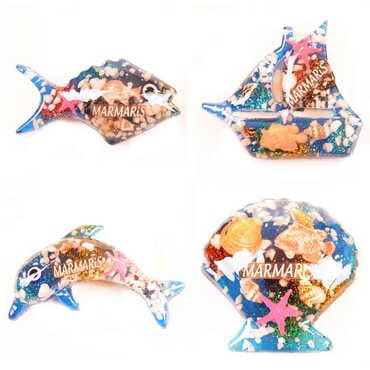 Marmaris Themed Transparent Polyester Photo Fridge Magnet - 2