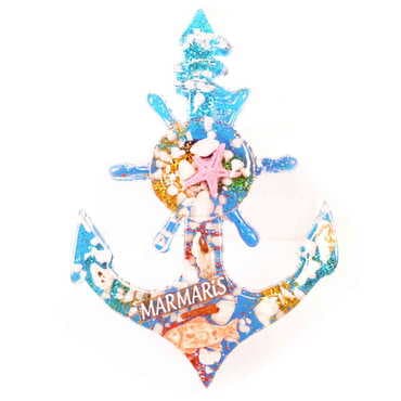 Marmaris Themed Transparent Polyester Photo Fridge Magnet - 19