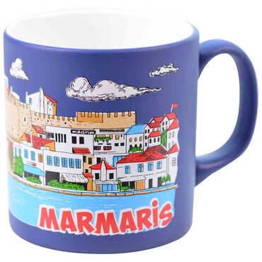 Marmaris Themed Customised Serigraphy Printed Ceramic Mug 82x90 mm - Standart - 3