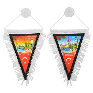 Marmaris Themed Custom Printed Triangular Pennant 10X15Cm - 2