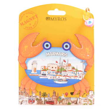 Marmaris Themed Plastic Base UV Printed Custom Backing Carded Fridge Magnet - 5