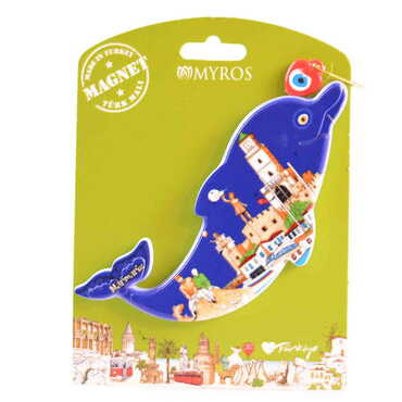 Marmaris Themed Plastic Base UV Printed Custom Backing Carded Fridge Magnet - 10