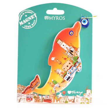 Marmaris Themed Plastic Base UV Printed Custom Backing Carded Fridge Magnet - 11