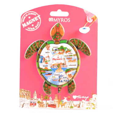 Marmaris Themed Plastic Base UV Printed Custom Backing Carded Fridge Magnet - 32