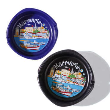 Marmaris Themed Traditional Large Ashtray 100*40 Mm - 2
