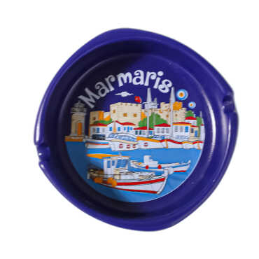 Marmaris Themed Traditional Large Ashtray 100*40 Mm - 4