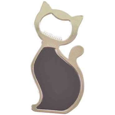 Marmaris Themed Cat Shaped Metal Magnetic Bottle Opener 97x48 mm - Thumbnail