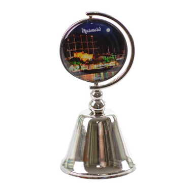 Marmaris Themed Collectible Souvenir Metal Bell 44x90 mm - Thumbnail