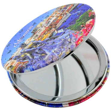 Marmaris Themed Custom Printed Round Pocket Mirror - Thumbnail