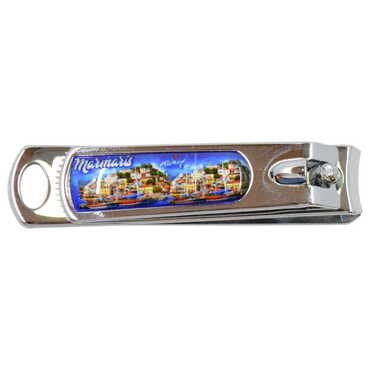 Marmaris Themed Customised Metal Epoxy Nail Clipper 56x13x13 mm - Thumbnail