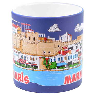 Marmaris Themed Customised Serigraphy Printed Ceramic Mug 82x90 mm - Thumbnail