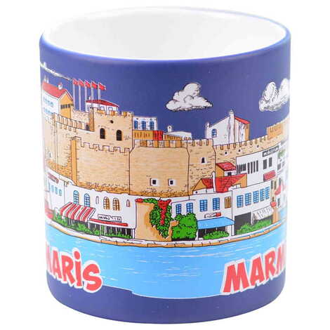 Marmaris Themed Customised Serigraphy Printed Ceramic Mug 82x90 mm