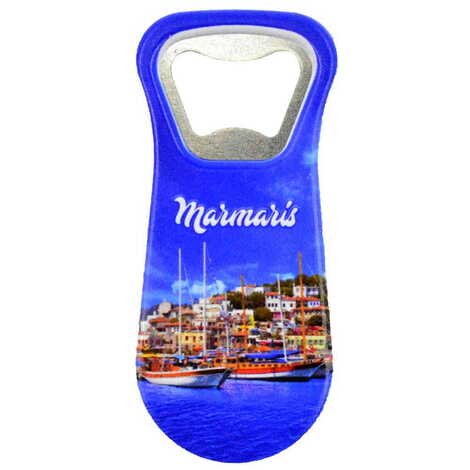 Marmaris Themed Customised Uv Printed Plastic Base Plastic Base Bottle Opener 95x43 mm