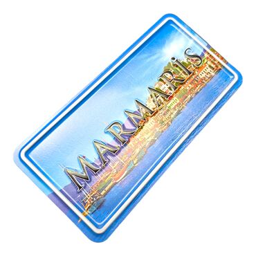 Marmaris Themed Embossed Pvc Oppression Fridge Magnet - Thumbnail