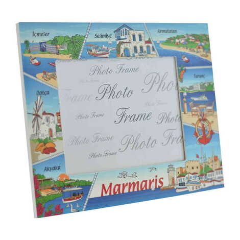 Marmaris Themed Epoxy Photo Frame Travel Souvenir 13x18 Cm