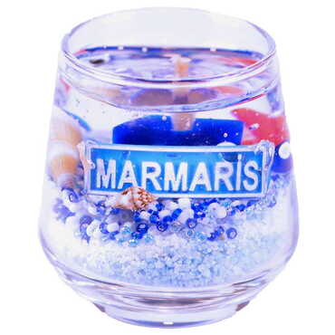 Myros - Marmaris Themed Glass Transparent Gel Candle