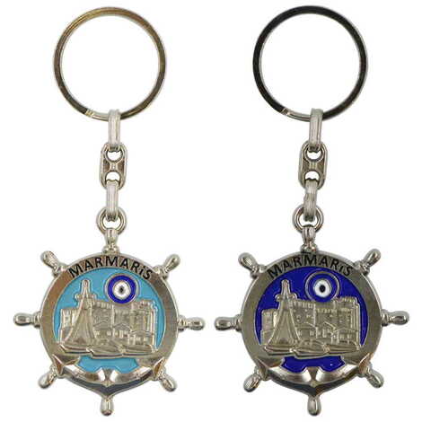Marmaris Themed Metal Customised Enamel Keychain - 2