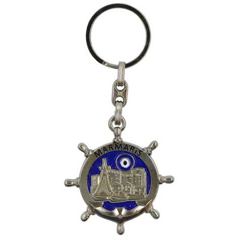 Marmaris Themed Metal Customised Enamel Keychain - 4