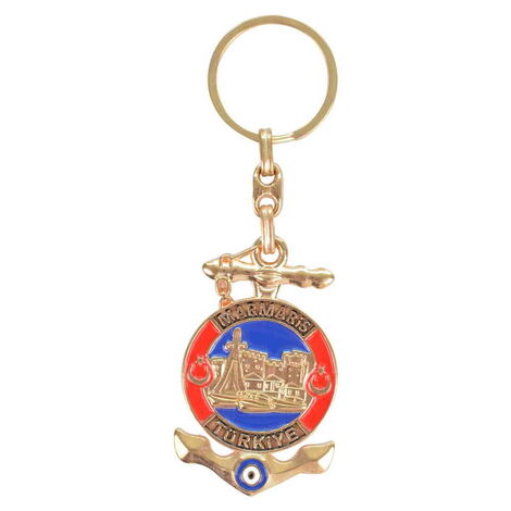 Marmaris Themed Metal Customised Enamel Keychain - 5