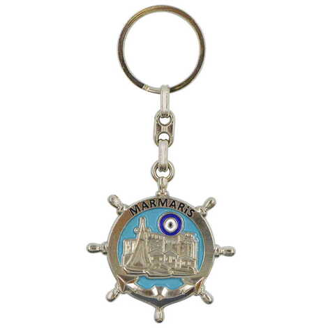 Marmaris Themed Metal Customised Enamel Keychain