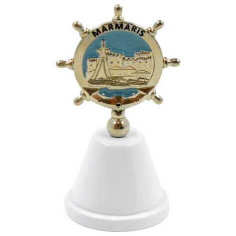 Marmaris Themed Metal Enamel Hand Bell