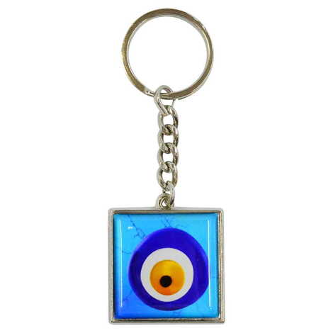 Marmaris Themed Metal Square Shaped Double Face Keychain 36x95 mm - 2