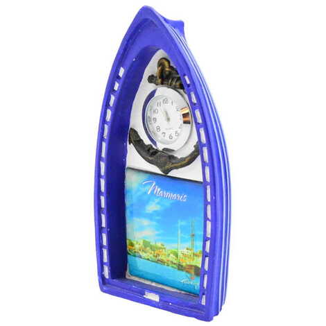 Marmaris Themed Polyester Desktop Clock