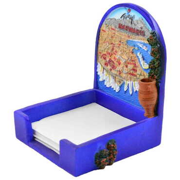 Marmaris Themed Polyester Note Holder - Thumbnail