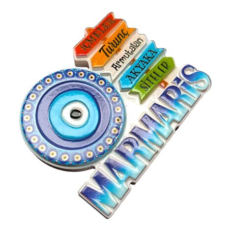 Marmaris Themed Polyester Printed Fridge Magnet - 13