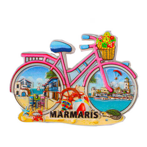 Marmaris Themed Polyester Printed Fridge Magnet - 6