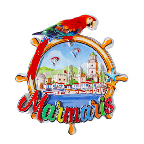 Marmaris Themed Polyester Printed Fridge Magnet - 8
