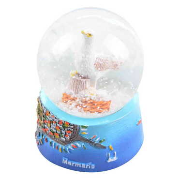 Myros - Marmaris Themed Polyester Snowglobe 65 Mm