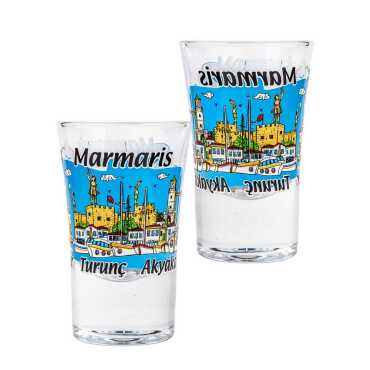 Marmaris Themed Printed Shot Glass 45x70 mm - Myros