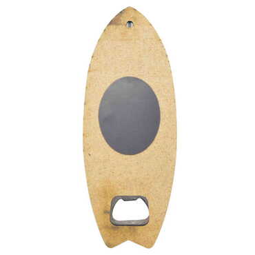 Marmaris Themed Surf Board Shaped Printed MDF Wooden Bottle Opener 185x72 mm - Thumbnail