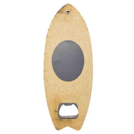 Marmaris Themed Surf Board Shaped Printed MDF Wooden Bottle Opener 185x72 mm