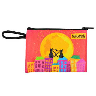 Marmaris Themed Turkish Woven Wallet 113x80x8 mm - Thumbnail