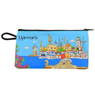 Myros - Marmaris Themed Turkish Woven Wallet 183x97x8 mm