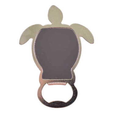 Marmaris Themed Turtle Shaped Metal Magnetic Bottle Opener 103x75 mm - Thumbnail