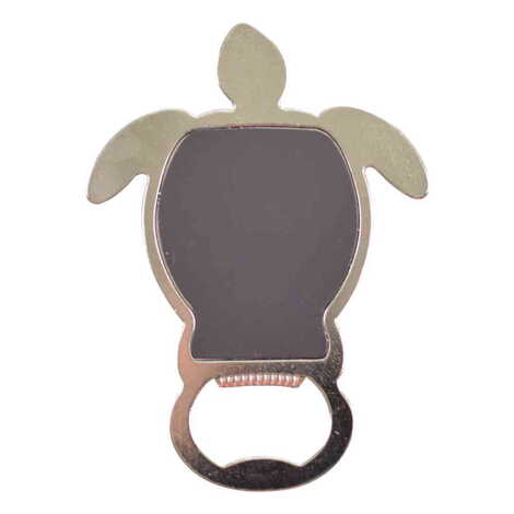 Marmaris Themed Turtle Shaped Metal Magnetic Bottle Opener 103x75 mm