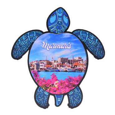 Marmaris Themed Wooden Customised 2D Souvenir Fridge Magnet - 21
