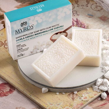 Marshmallow With Gum Mastic Soap Set Of 2 Pcs 75 gr each - Thumbnail