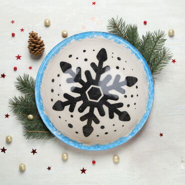 Wholesale Blue Snowflake Bowl