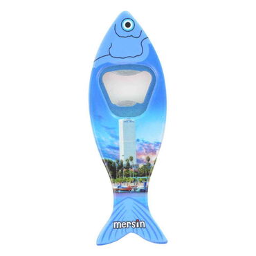 Wholesale Mersin Themed Myros Fish Bottle Opener Refrigerator Magnet 42x130 mm - 5