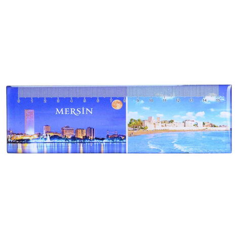 Toptan Mersin Temalı Myros Cetvel Magnet 165x50 mm