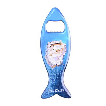 Wholesale Mersin Themed Myros Metal Fish Bottle Opener Refrigerator Magnet 120x43 mm - 3