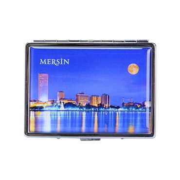 Toptan Mersin Temalı Myros Metal Büyük Sigara Tabakası 103x80x11 mm - Thumbnail