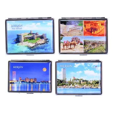 Mersin Themed Metal Cigarette Case 103x80x11 mm - 4