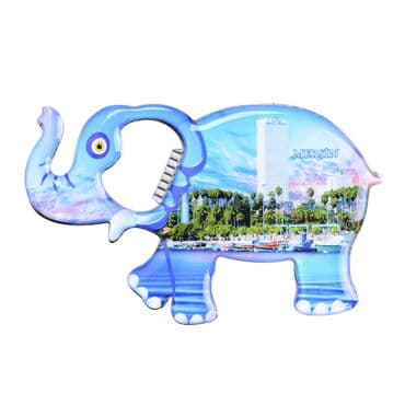 Wholesale Mersin Themed Myros Elephant Bottle Opener Refrigerator Magnet T 98*61 mm - 3